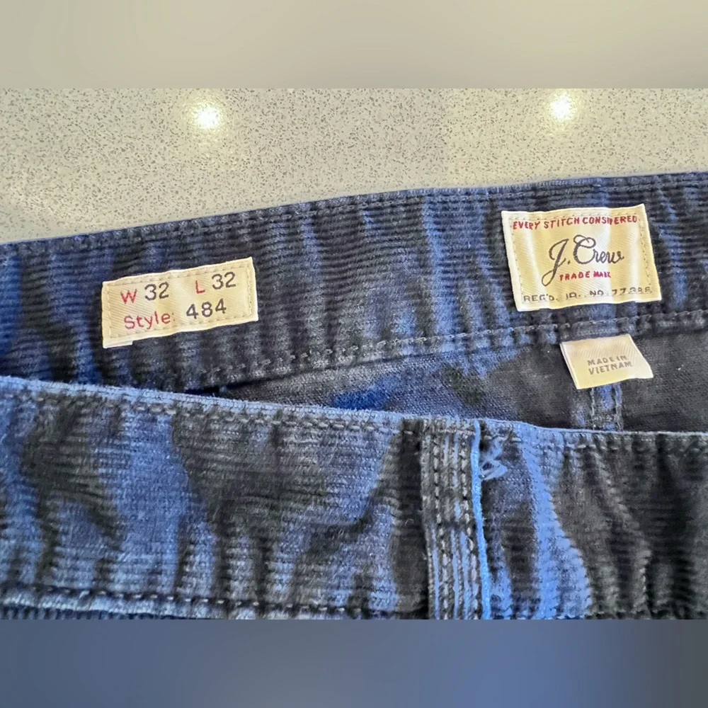 J. Crew Corduroy Navy/Black Pants Style 484 W32 L32